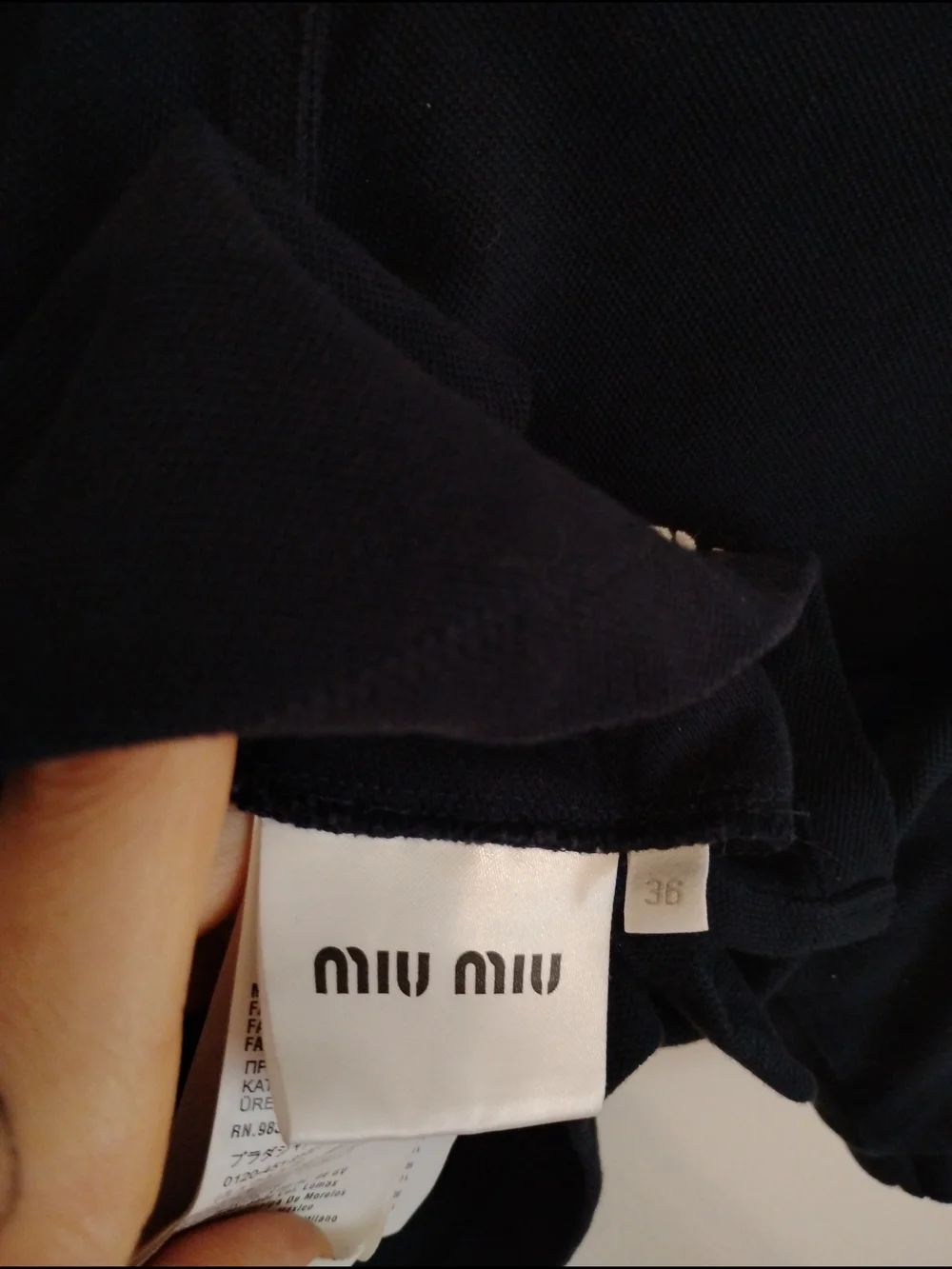 Miu Miu Navy Short Sleeve Polo Authentic Small - Picture 3 of 4